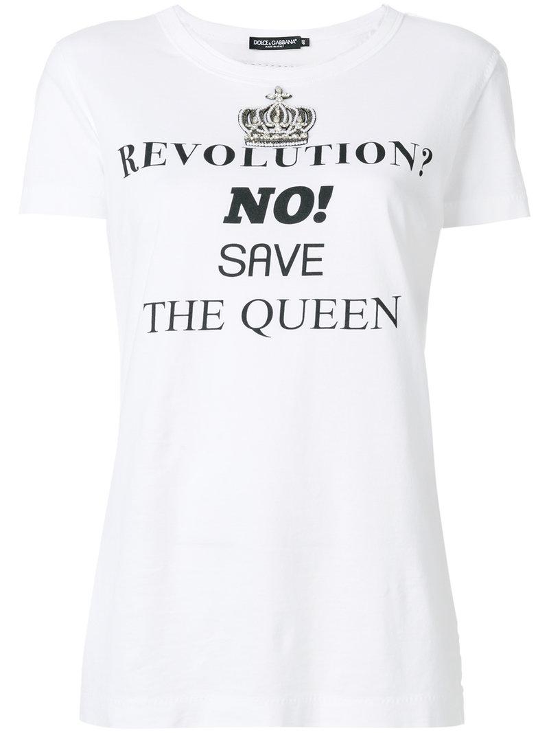 dolce-gabbana-White-Save-The-Queen-T-shirt