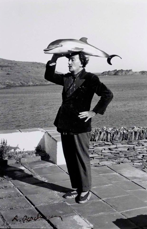 salvador-dali-with-dolphin-a-photo-by-robert-descharnes-1959